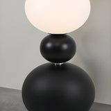 Contemporary Gourd Black Sculptural Resin Floor Lamp Image - 9