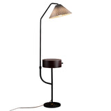 Contemporary Gray Cone Metal Floor Lamp with Storage Image - 5