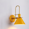 Contemporary Green Cone Brass Vanity Wall Light Image - 10