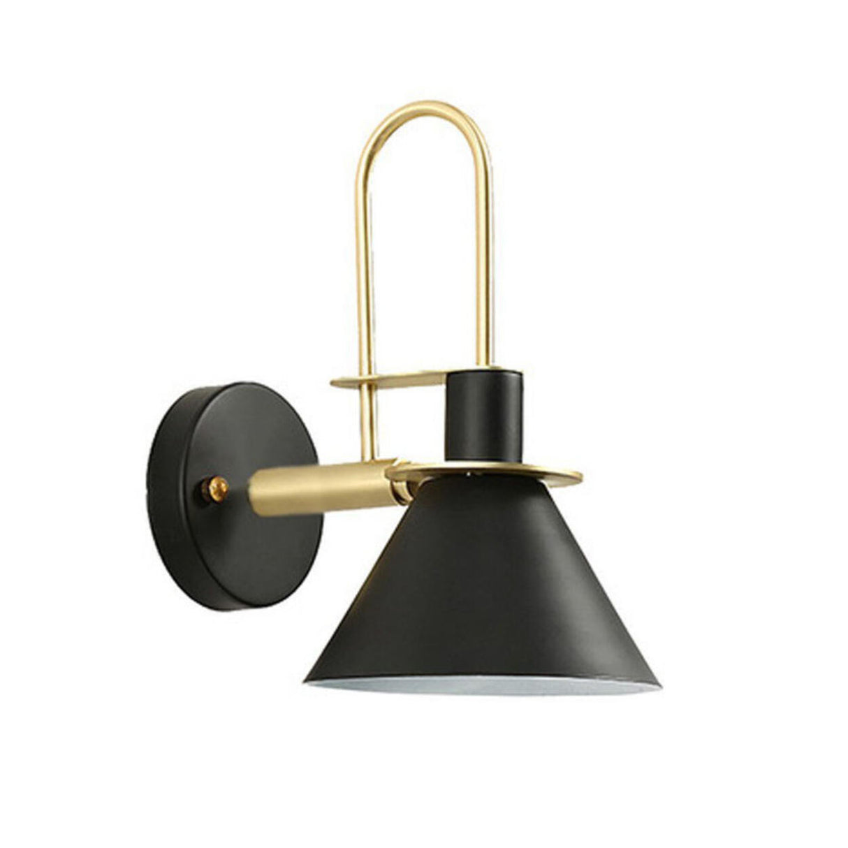 Contemporary Green Cone Brass Vanity Wall Light Image - 5