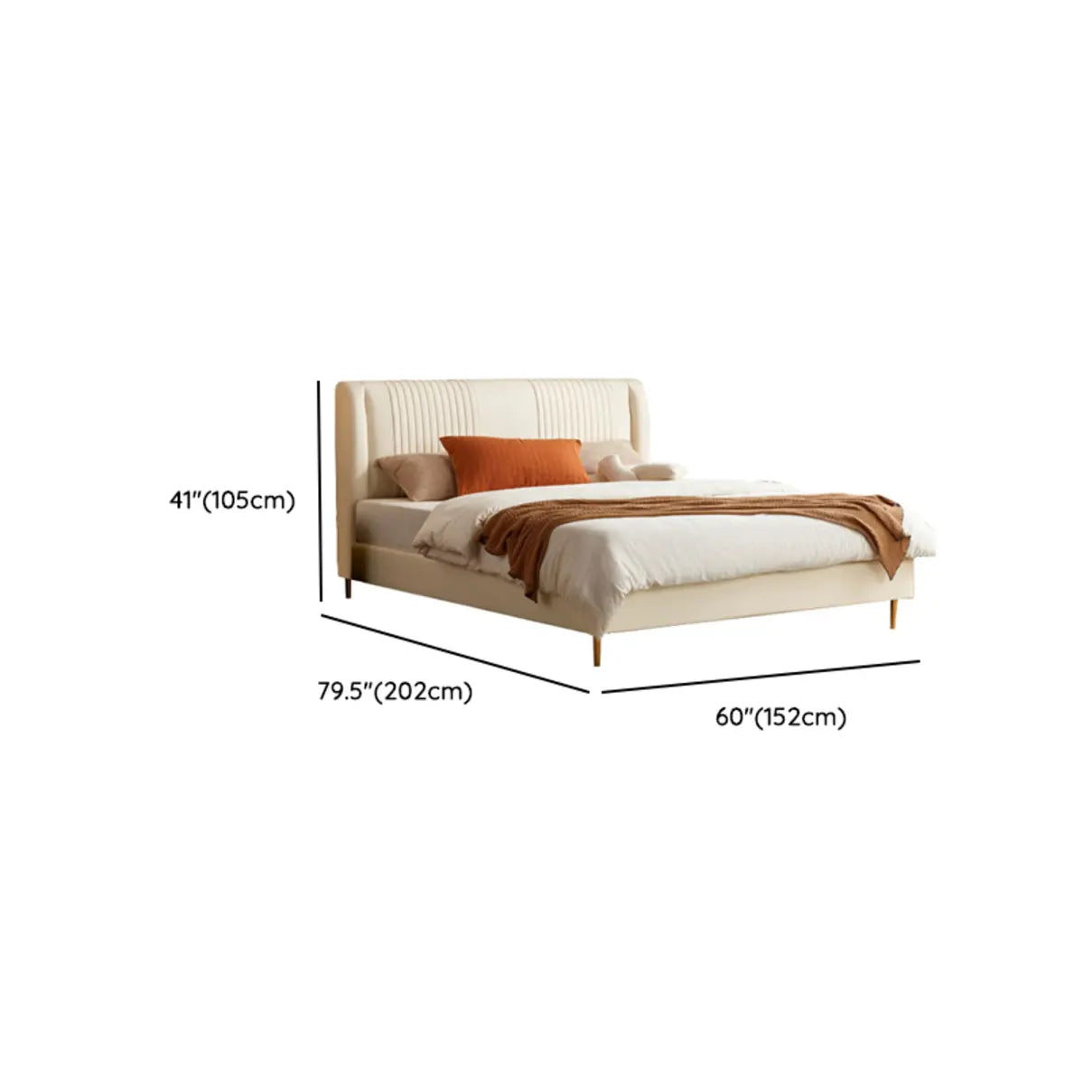 Contemporary Headboard Upholstered White Queen Panel Bed Image - 10