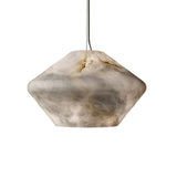 Contemporary Hexagon Alabaster Bedroom Pendant Light Image - 5