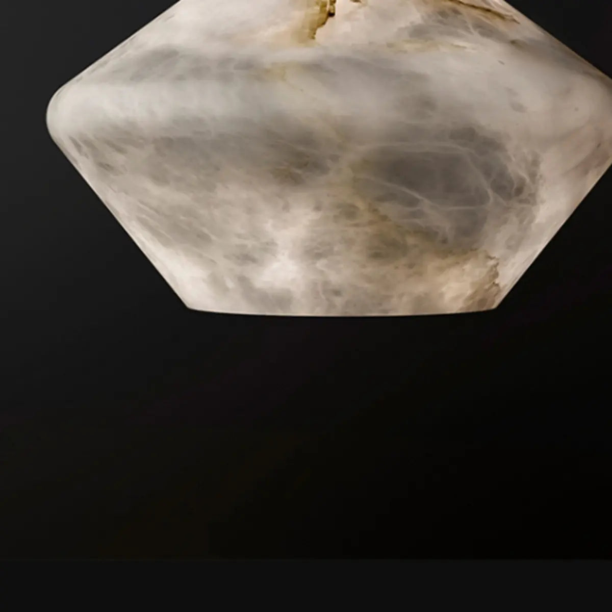 Contemporary Hexagon Alabaster Bedroom Pendant Light Image - 6