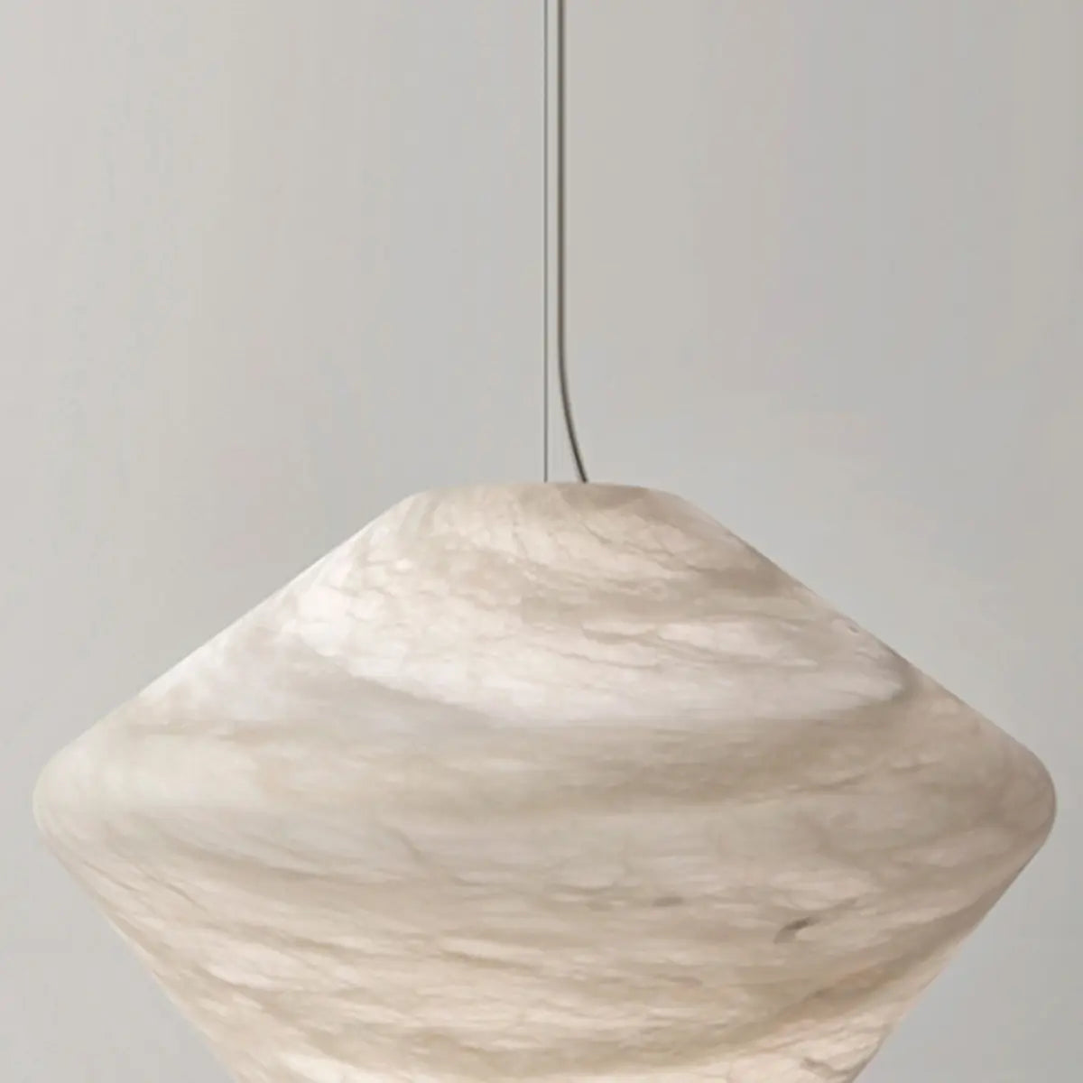 Contemporary Hexagon Alabaster Bedroom Pendant Light Image - 7