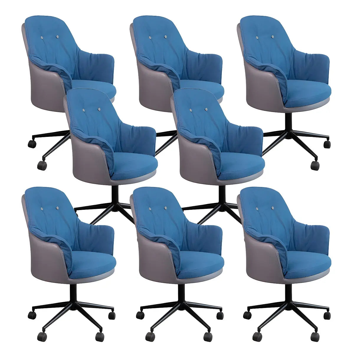 Contemporary Houndstooth Office Chair with Wheels Image - 10