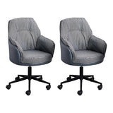 Contemporary Houndstooth Office Chair with Wheels Image - 27