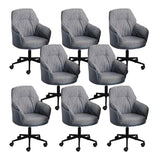 Contemporary Houndstooth Office Chair with Wheels Image - 30