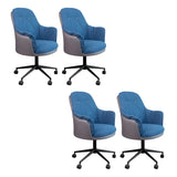 Contemporary Houndstooth Office Chair with Wheels Image - 5