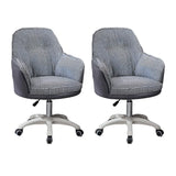 Contemporary Houndstooth Office Chair with Wheels Image - 56