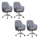 Contemporary Houndstooth Office Chair with Wheels Image - 57