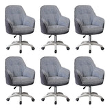 Contemporary Houndstooth Office Chair with Wheels Image - 58