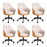 Contemporary Houndstooth Office Chair with Wheels Image - 63