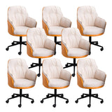 Contemporary Houndstooth Office Chair with Wheels Image - 64