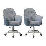 Contemporary Houndstooth Office Chair with Wheels Image - 66