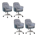 Contemporary Houndstooth Office Chair with Wheels Image - 67