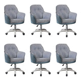 Contemporary Houndstooth Office Chair with Wheels Image - 68