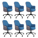 Contemporary Houndstooth Office Chair with Wheels Image - 7