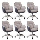 Contemporary Houndstooth Office Chair with Wheels Image - 73