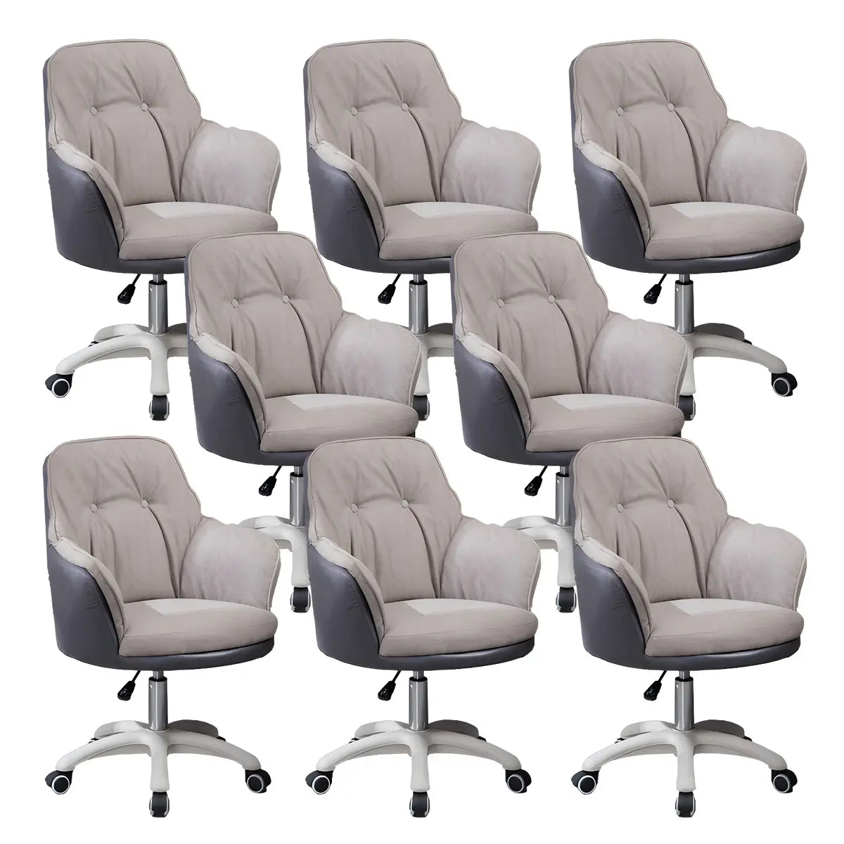 Contemporary Houndstooth Office Chair with Wheels Image - 74