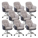 Contemporary Houndstooth Office Chair with Wheels Image - 74