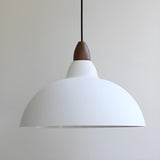 Contemporary Industrial Aluminum Dome Pendant Light Image - 11