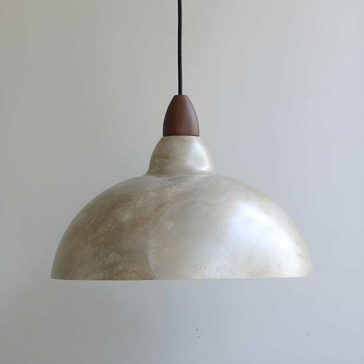 Contemporary Industrial Aluminum Dome Pendant Light Image - 2