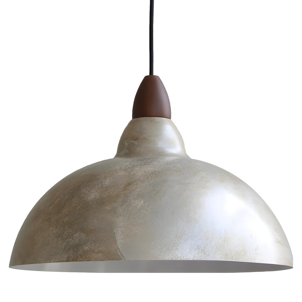 Contemporary Industrial Aluminum Dome Pendant Light Image - 8