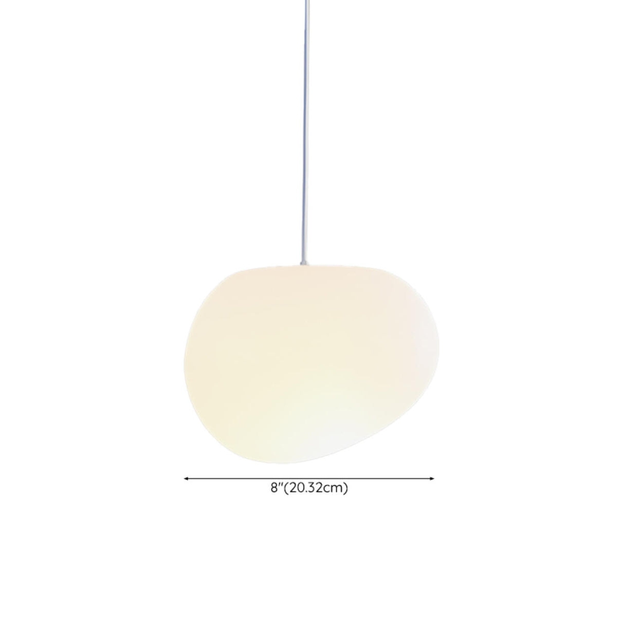 Contemporary Irregular White Resin Pendant Light 