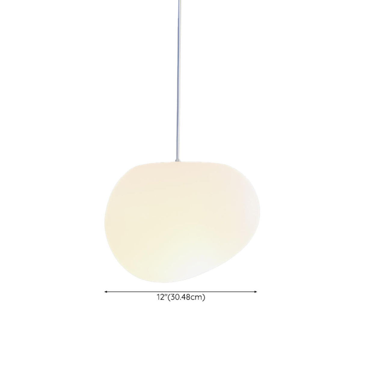 Contemporary Irregular White Resin Pendant Light Image - 13