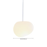 Contemporary Irregular White Resin Pendant Light Image - 15