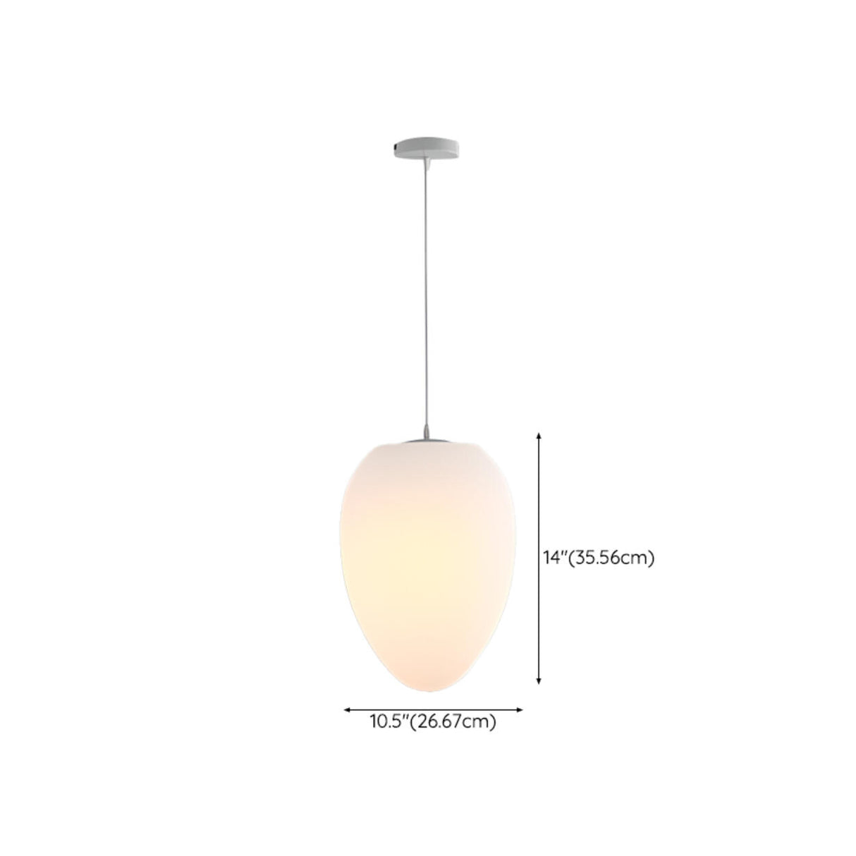 Contemporary Irregular White Resin Pendant Light Image - 17