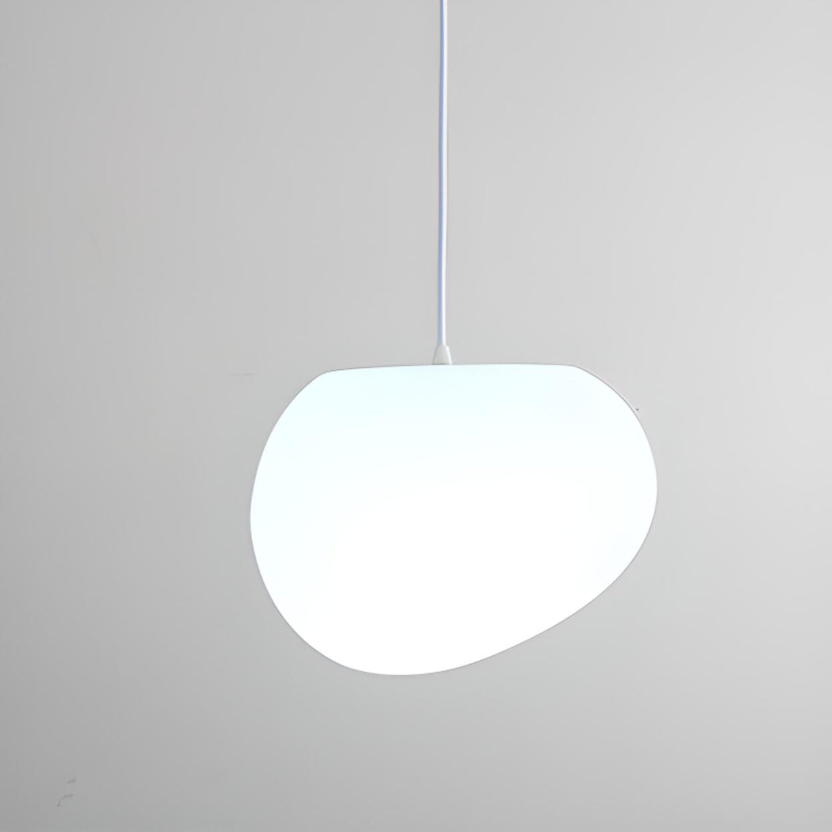 Contemporary Irregular White Resin Pendant Light Image - 2