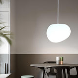 Contemporary Irregular White Resin Pendant Light Image - 4