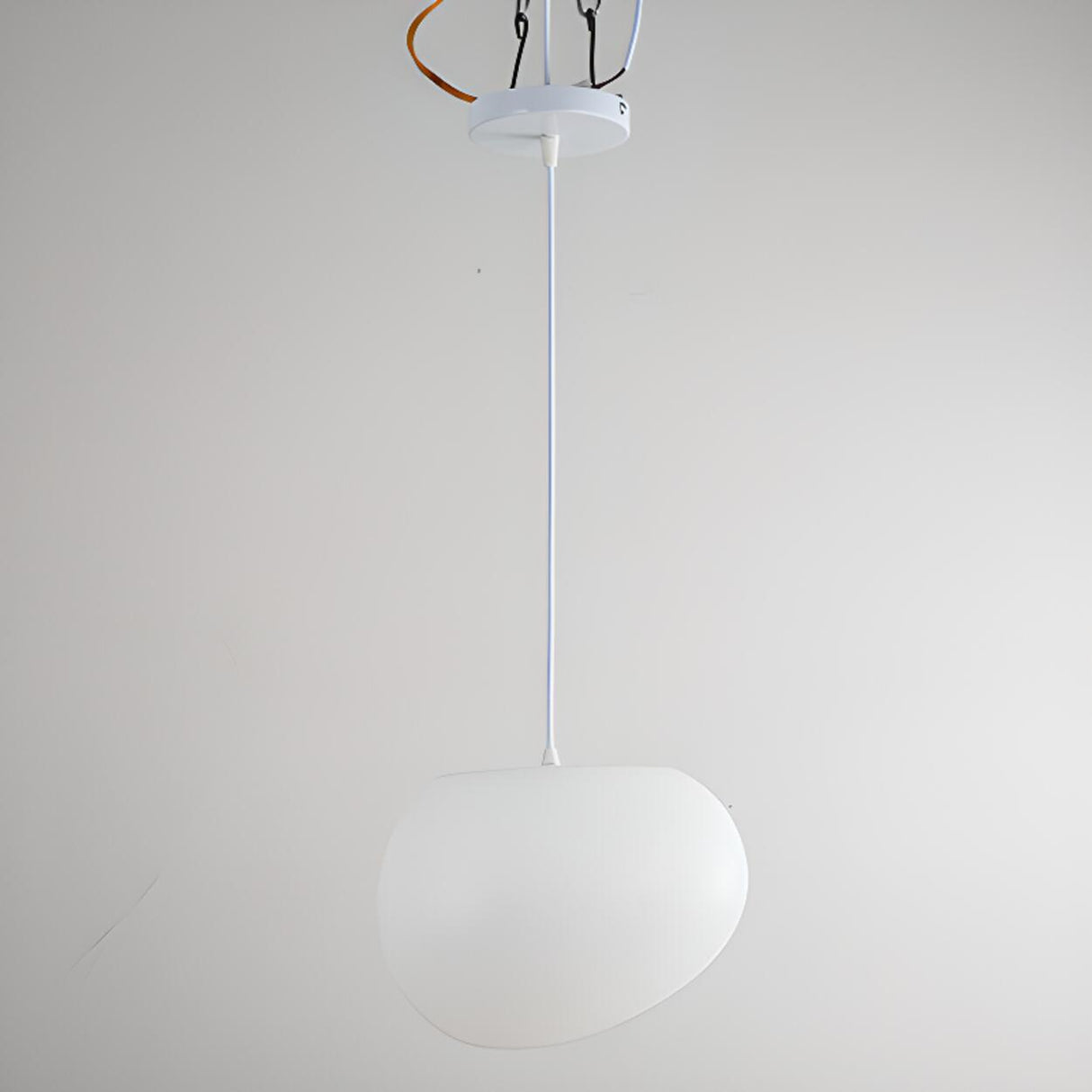 Contemporary Irregular White Resin Pendant Light Image - 8