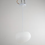 Contemporary Irregular White Resin Pendant Light Image - 8