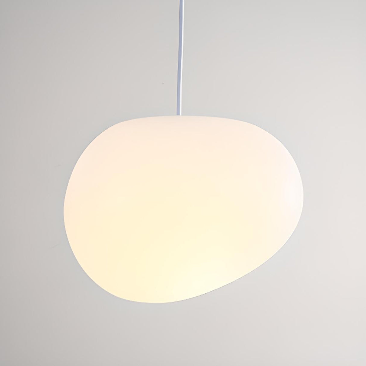 Contemporary Irregular White Resin Pendant Light Image - 9