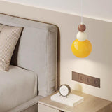 Contemporary Layered Beads Tulip Shape Glass Pendant Light Image - 4