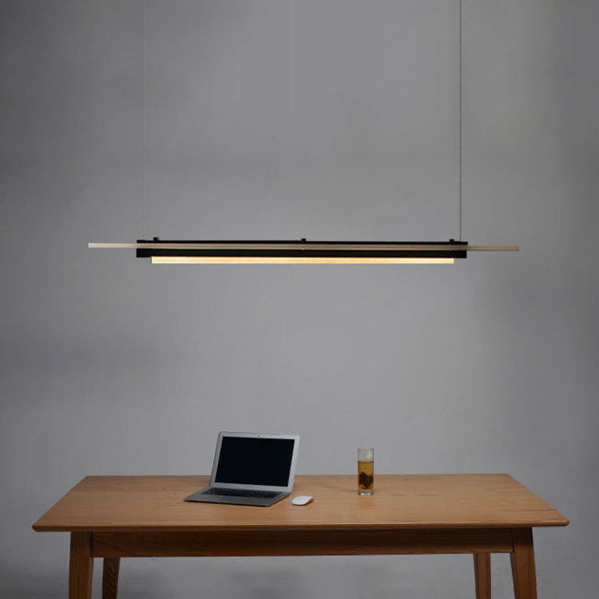 Contemporary Linear Adjustable Island Pendant Light Image - 11