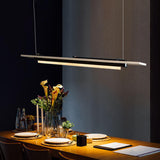 Contemporary Linear Adjustable Island Pendant Light Image - 4