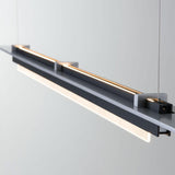 Contemporary Linear Adjustable Island Pendant Light Image - 8