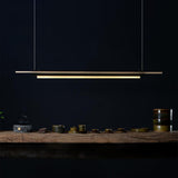 Contemporary Linear Adjustable Island Pendant Light Image - 9