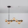 Contemporary Linear Glass Globe Island Pendant Light Image - 23