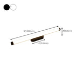 Contemporary Linear LED Bathroom Black Vanity Light #size