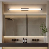 Contemporary Linear LED Bathroom Black Vanity Light Image - 4