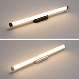 Contemporary Linear LED Bathroom Black Vanity Light Image - 7