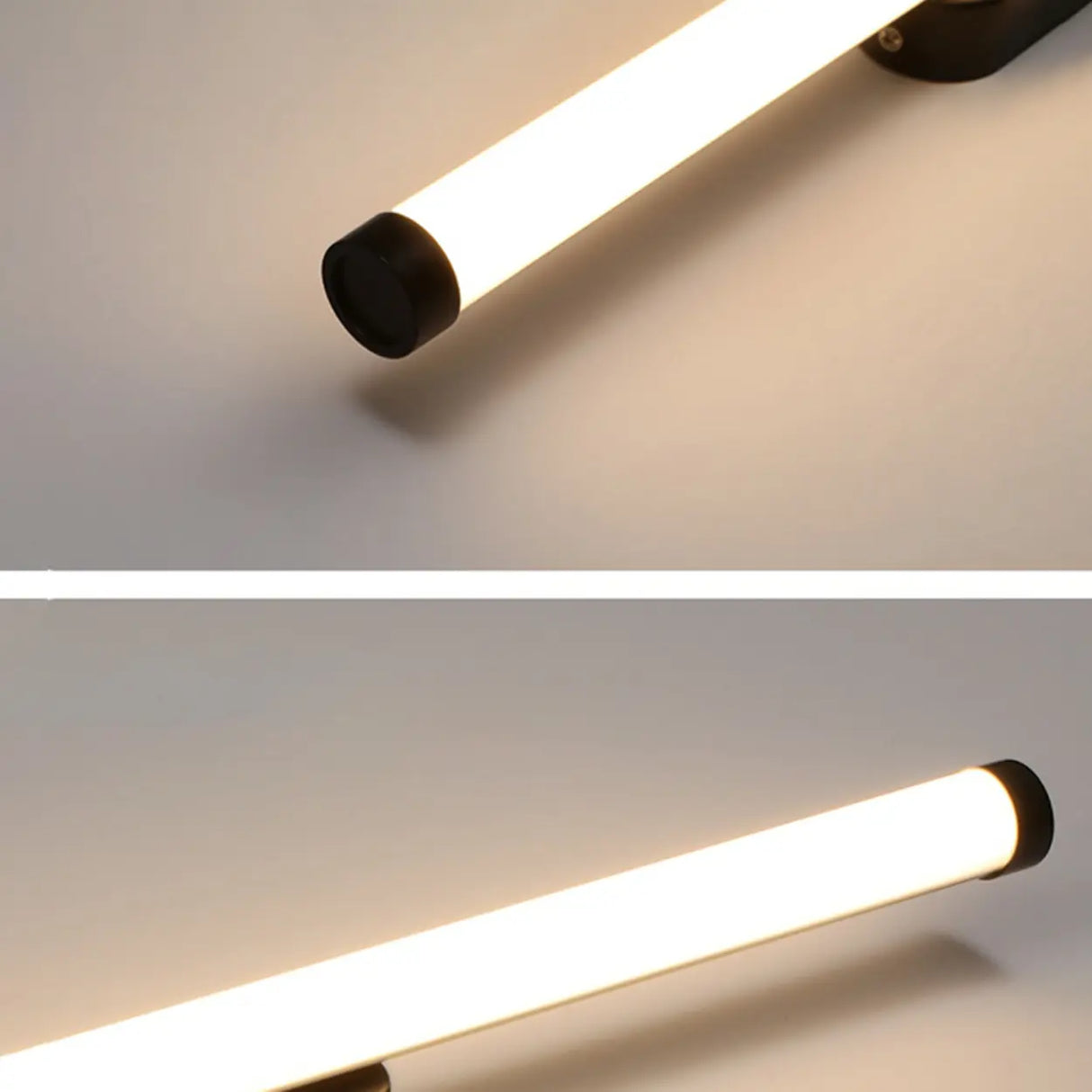 Contemporary Linear LED Bathroom Black Vanity Light Image - 9