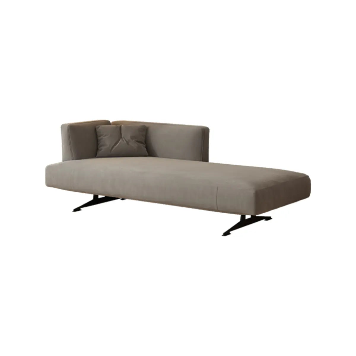 Contemporary Living Room Gray Fabric Left-Arm Chaise Image - 6