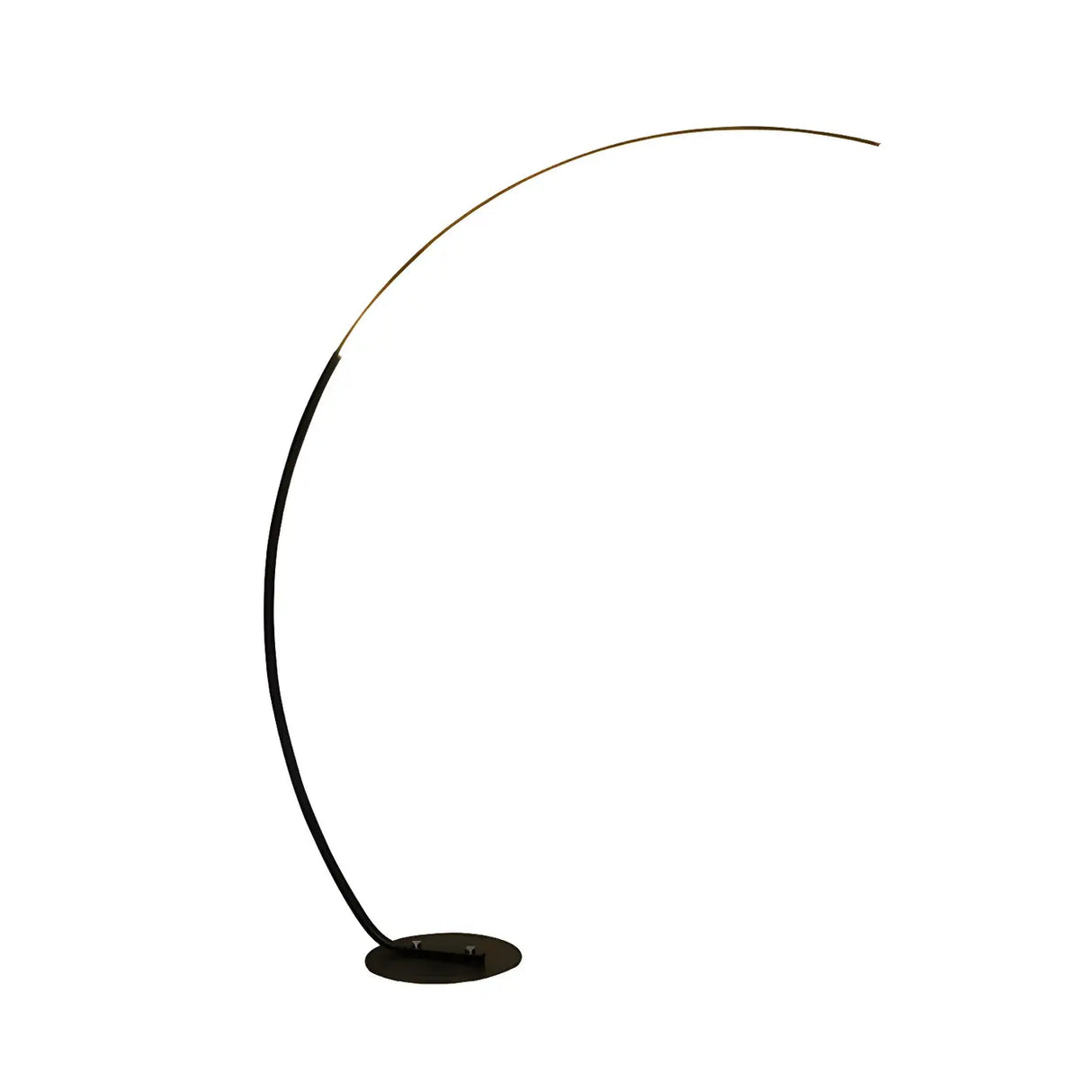 Contemporary Living Room White Arc LED Floor Lamp Image - 8