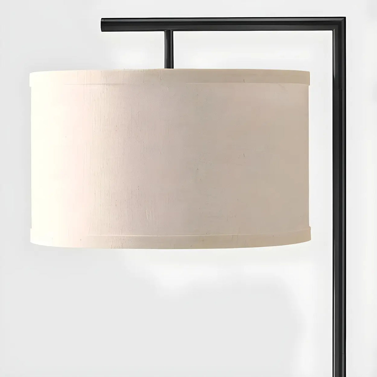 Contemporary Metal and Fabric Cylinder LED Floor Lamp Image - 10