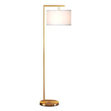 Contemporary Metal and Fabric Cylinder LED Floor Lamp Image - 8